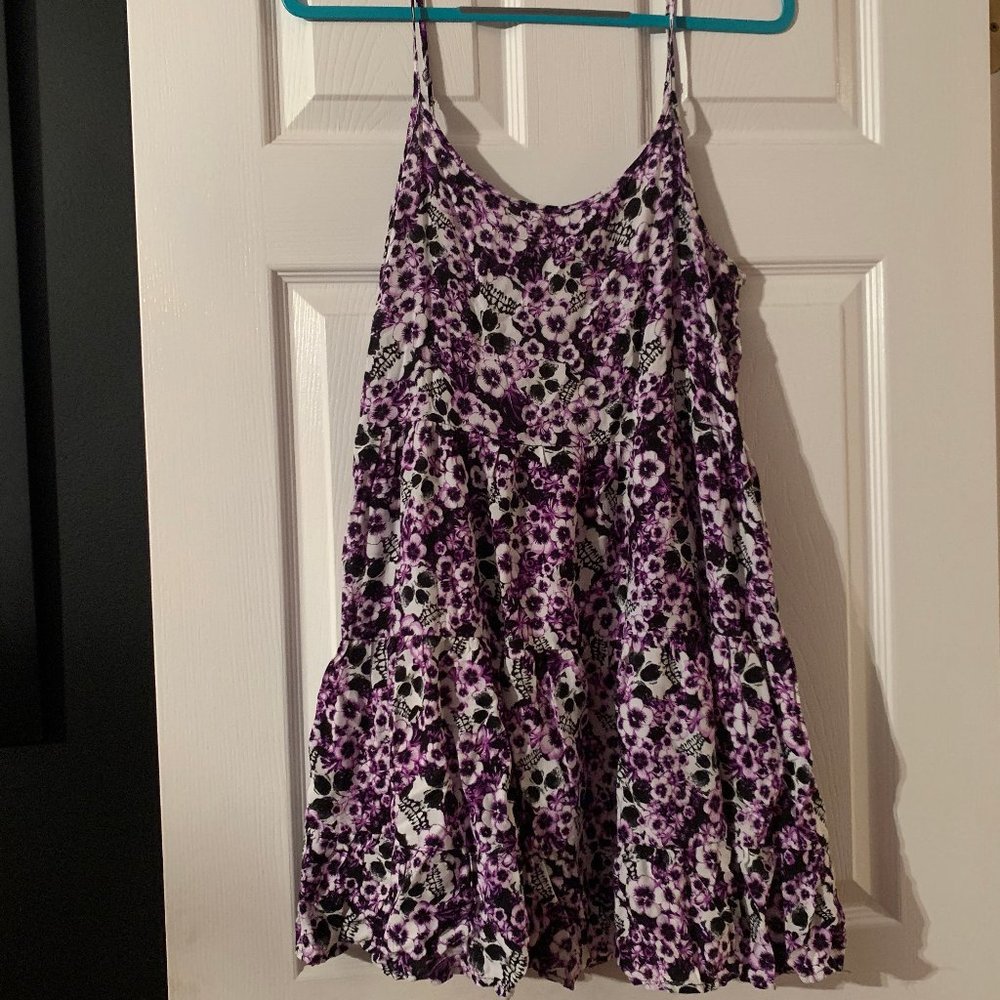 Purple Floral Skull Dress